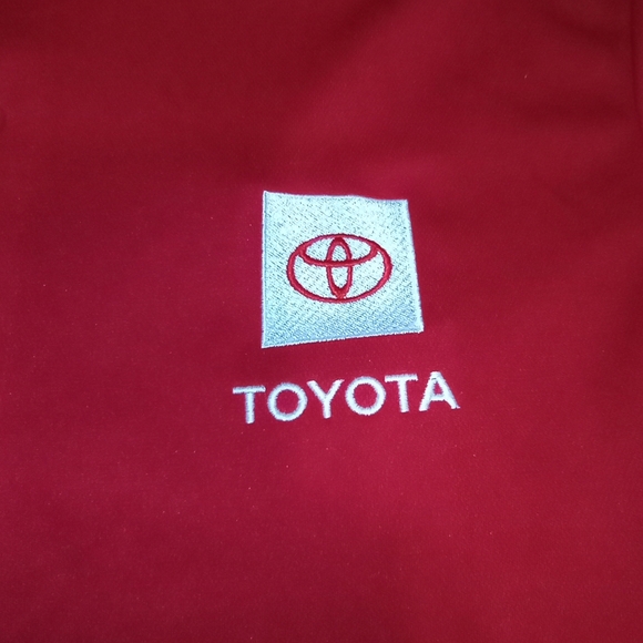 Toyota Logo Red Men's Polo Shirt Size Medium - Picture 5 of 13